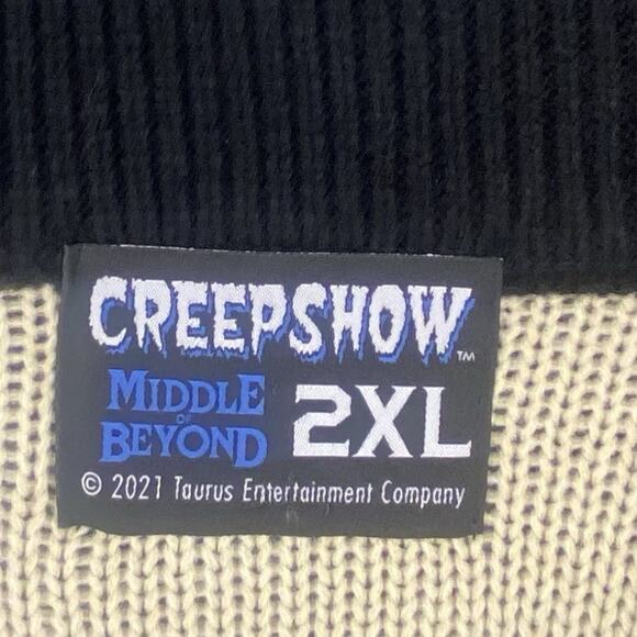 👻 Middle Beyond Mens 2XL Creepshow Cardigan Tan Halloween Horror 👻 - Picture 10 of 10